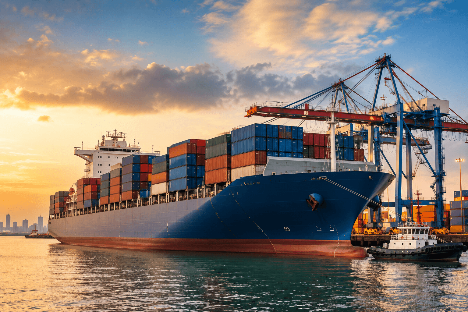 Stack of colorful shipping containers